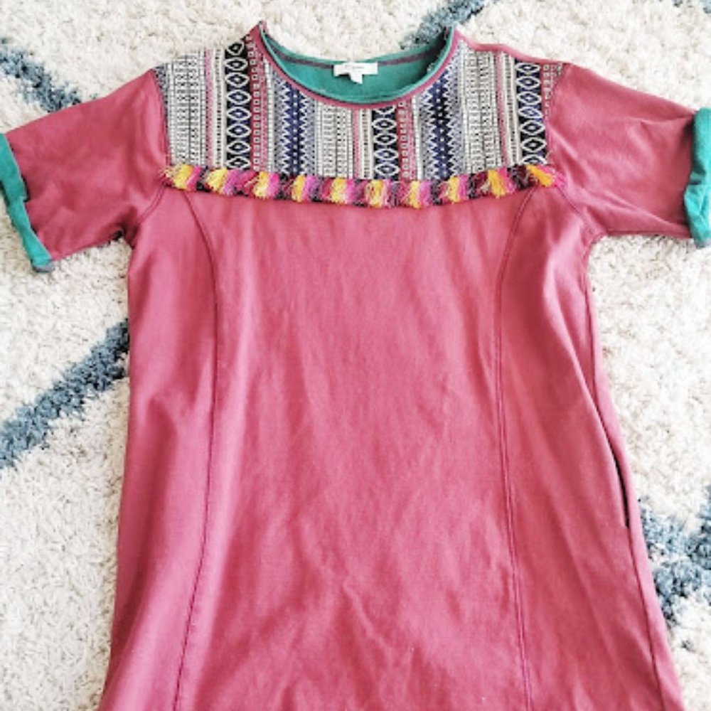 Hayden boho tassel shift dress